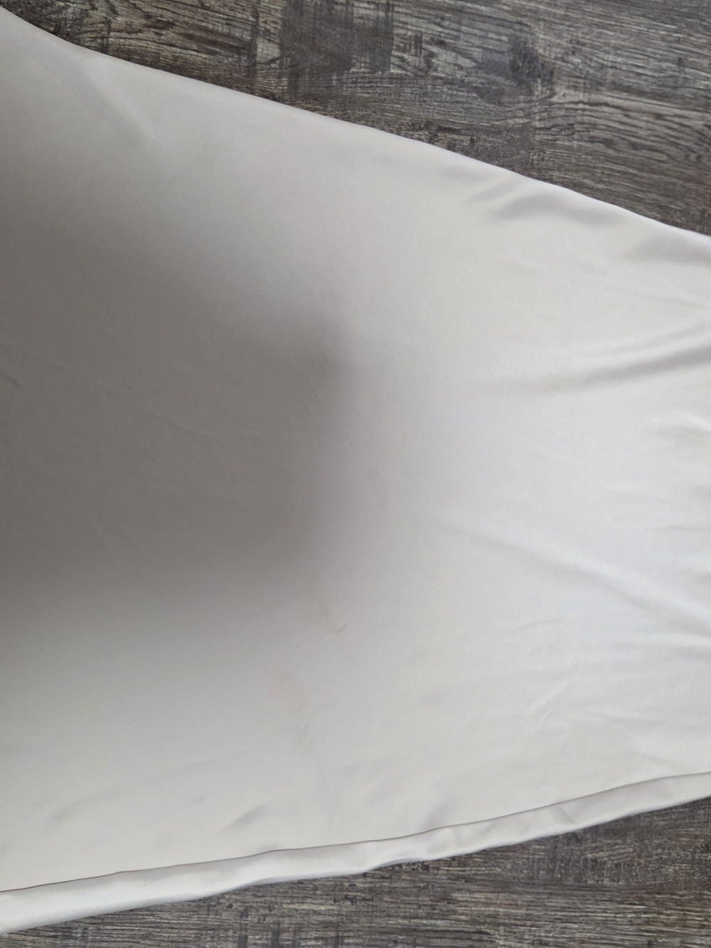 Soft Ivory Satin Midi Skirt